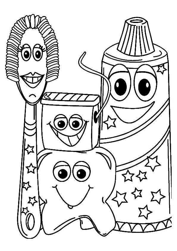 Plansa de colorat cu Dentist 38 32
